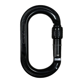 英國 ISC Aluminium Oval Karabiner_Screwgate 手動鎖鉤環O型 黑色